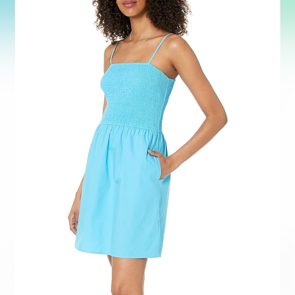Turquoise Smocked Top Babydoll Dress👗🌸